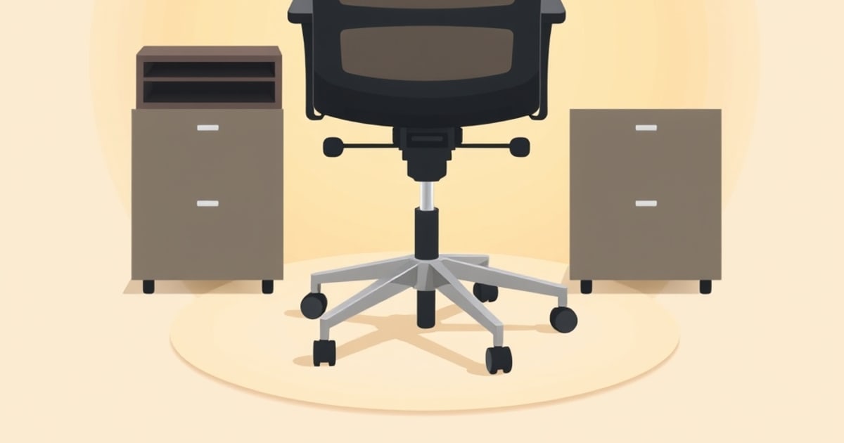 Ergonomic office chair with adjustable lumbar support cradling the lower spine in neutral seated posture