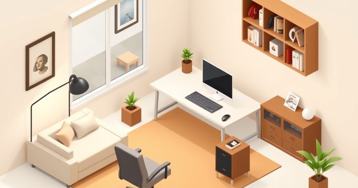 A person working at a laptop on a home-office desk
